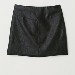 H&M Leather Black Skirt